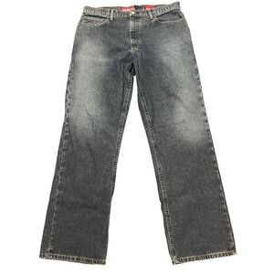 VTG Y2K Quiksilver Quikjean Denim Jeans Mens 36x34 Relaxed Fit Blue Baggy Pants